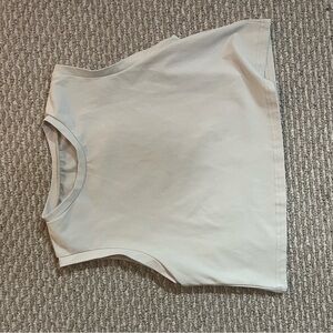 White Sleeveless Crop Top